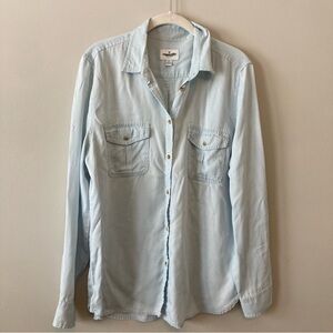 American Eagle Outfitters Light Blue Chambray Top